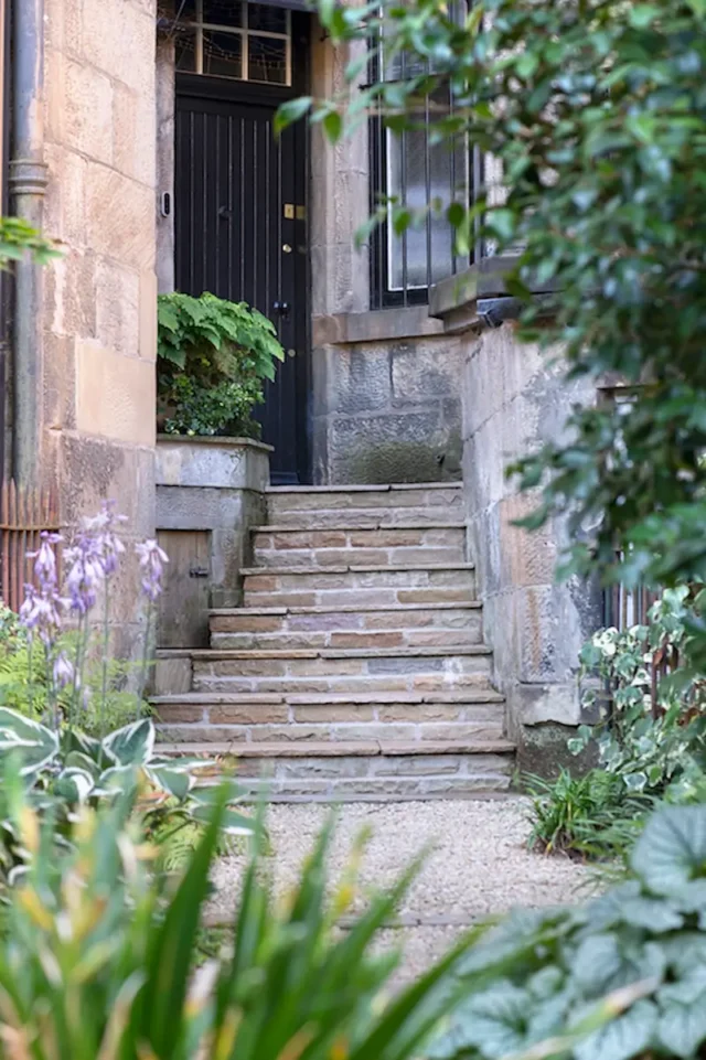 West end Glasgow garden steps