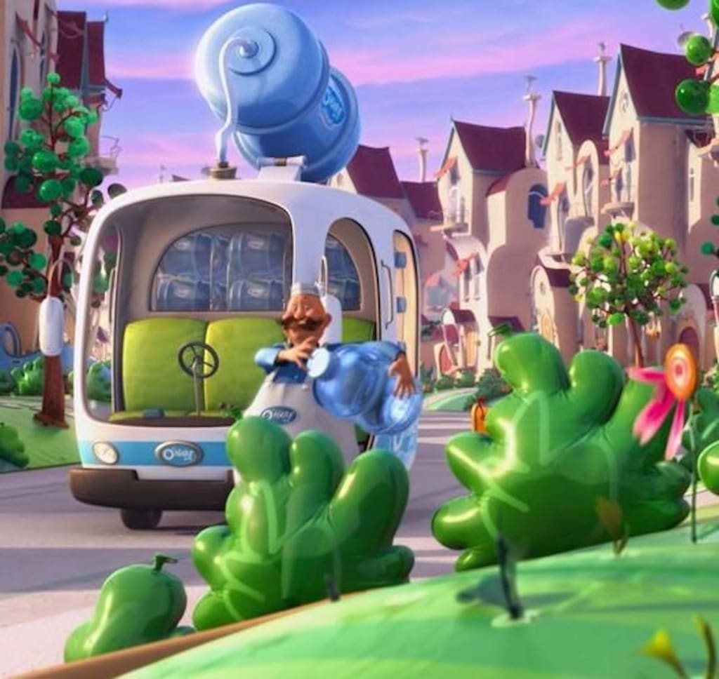 Sneedville from The Lorax (2021) - the plastic city: image Screenshot by musingsforus.com