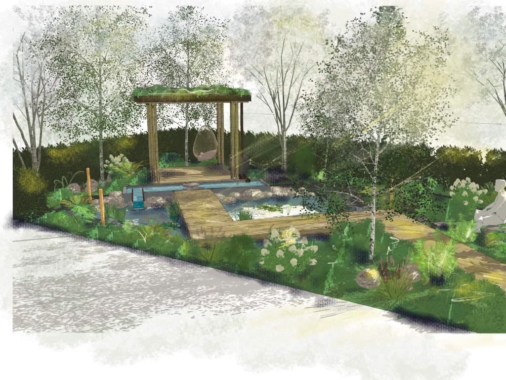 Drawing of show garden